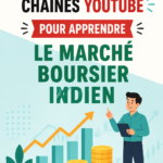 Une femme regardant des vidéos sur le marché boursier indien sur YouTube