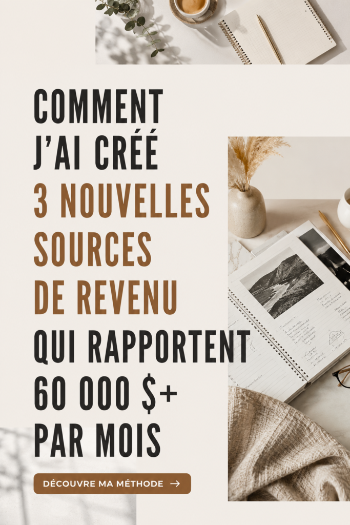 Femme souriante travaillant sur son ordinateur pour développer des sources de revenus passifs.