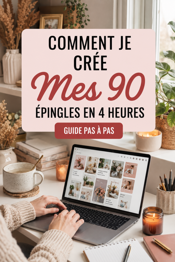 Capture d'écran d'un tableau Pinterest illustrant un système de 90 épingles