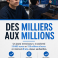 Femme regardant des graphiques de croissance financière sur une tablette, symbolisant l'investissement intelligent.