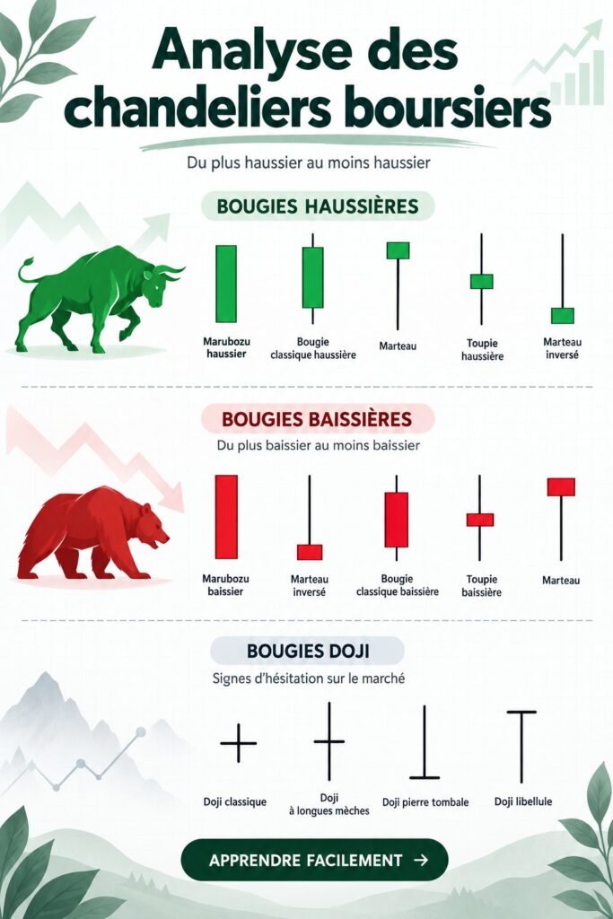 Analyse des graphiques boursiers pour trader des options avec succès.