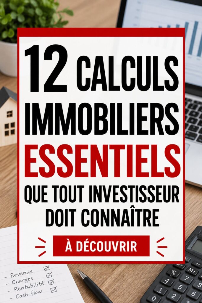 Calculatrice montrant des outils d'investissement immobilier avec des graphiques financiers