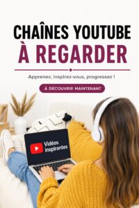 Visuel d'une femme regardant des vidéos de finance sur YouTube.