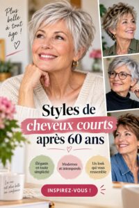 Femme souriante avec une coupe courte moderne, mettant en valeur son style