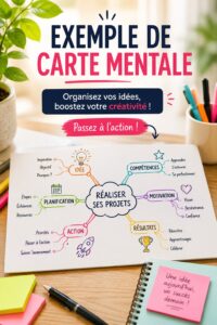 Exemple de carte mentale illustrant des idées sur la finance personnelle.