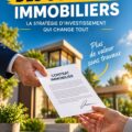 Une femme souriante consultant des documents immobiliers pour son investissement.