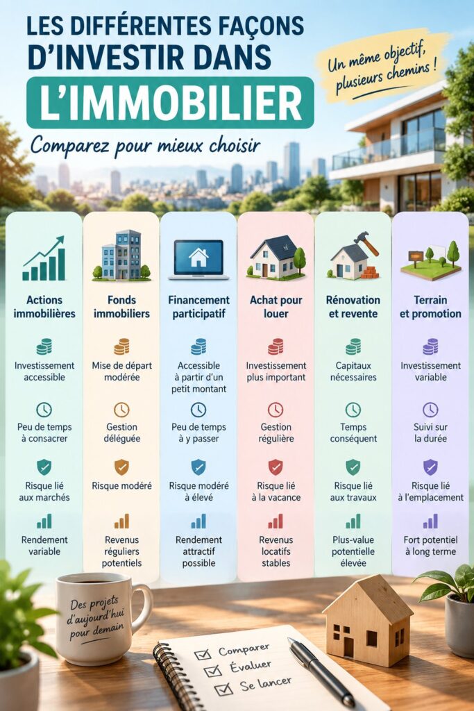 Femme souriante consultant des documents d'investissement immobilier