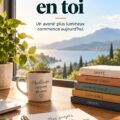 Femme souriante lisant un livre d'investissement personnel