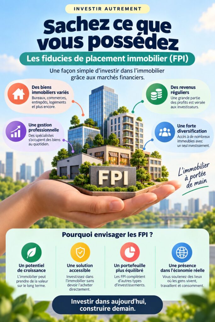 Femme s'informant sur les investissements en FPI pour diversifier ses revenus