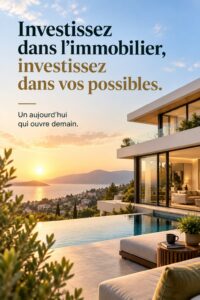 Femme souriante consultant des informations sur l'investissement immobilier