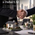 Une vue impressionnante de Dubaï avec des immeubles modernes et un ciel bleu.
