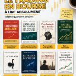 Couverture d'un livre sur le trading boursier, avec des graphiques et des annotations.