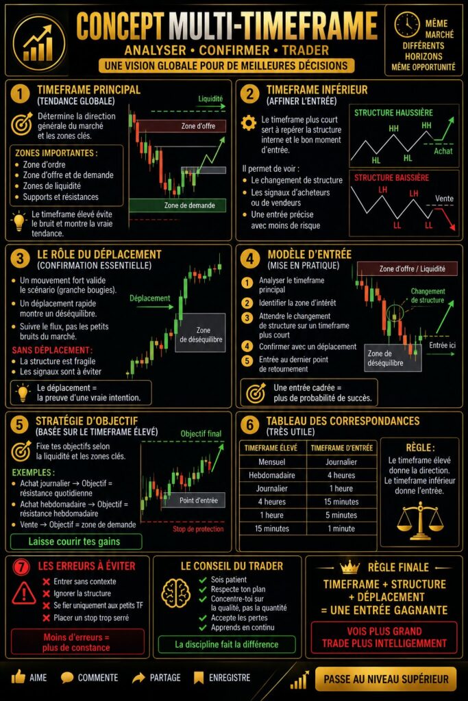 Image représentative des multi-timeframes dans l'investissement financier.