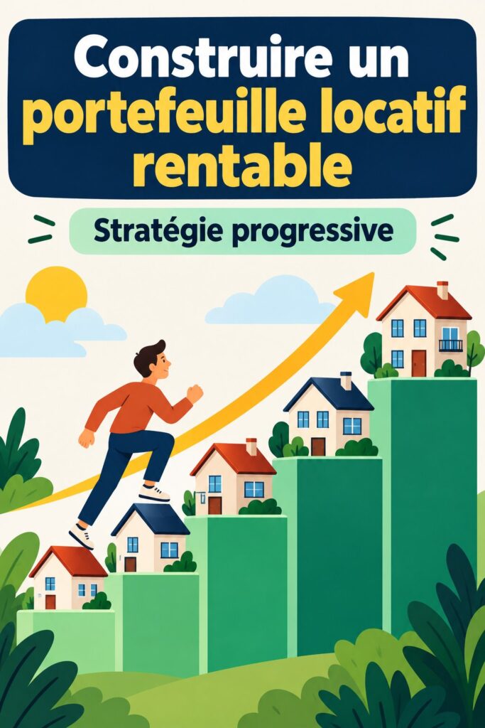 Femme souriante examinant des documents immobiliers pour construire un portefeuille locatif rentable