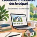 Femme dans un bureau immobilier affichant une image de marque professionnelle.