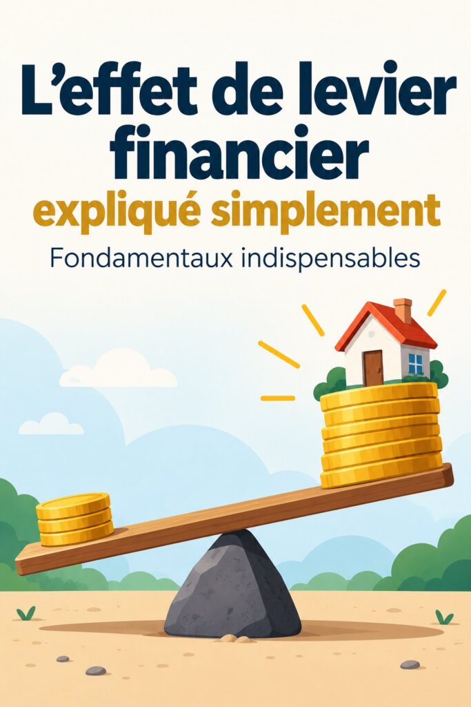 Image illustrant l'effet de levier financier, avec des éléments représentant la croissance des investissements.