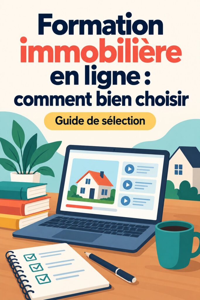 Élèves en ligne apprenant la formation immobilière.