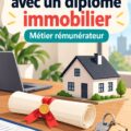 Femme heureuse consultant son portefeuille immobilier après avoir réussi une vente