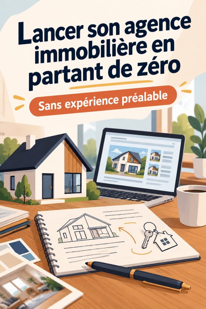 Femme d'affaires examinant des plans pour lancer son agence immobilière.