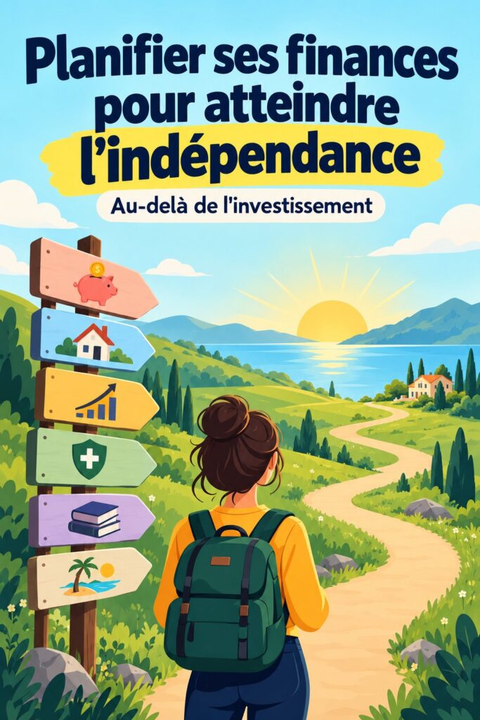Femme souriante planifiant ses finances pour l'indépendance