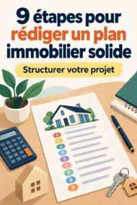 Femme réfléchissant à un business plan immobilier devant son ordinateur.