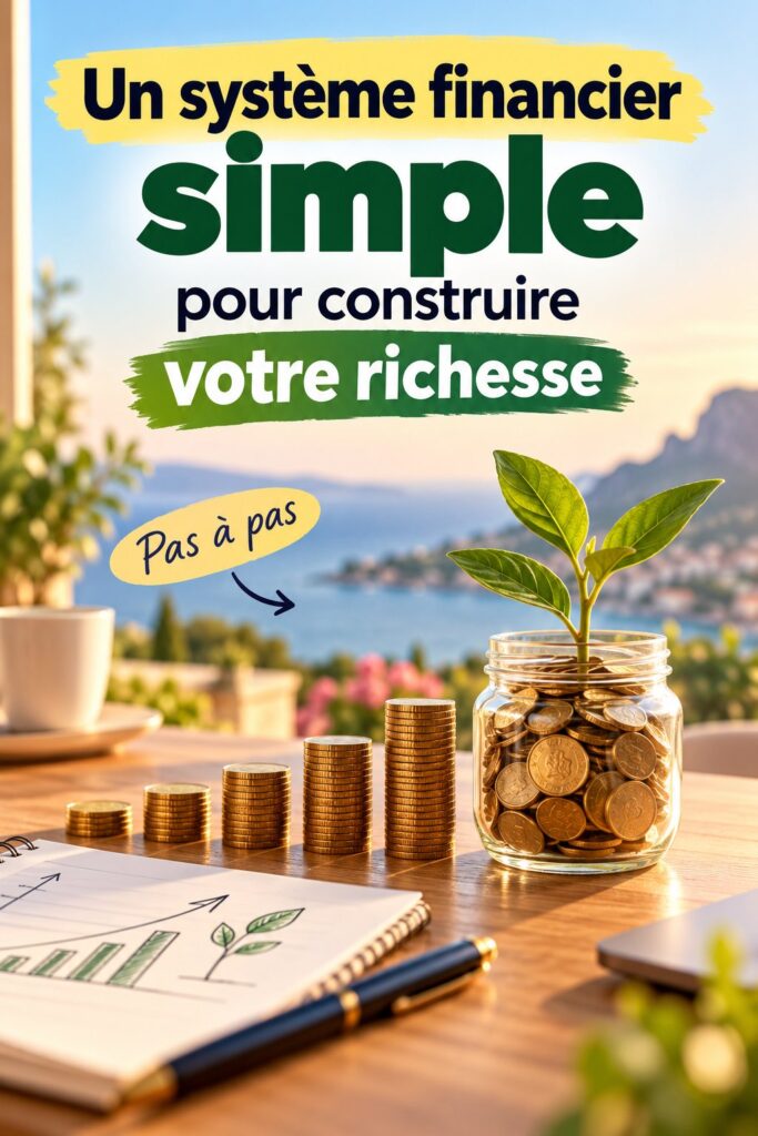 Femme souriante consultant ses finances avec un ordinateur portable, mettant en place un système financier pratique.